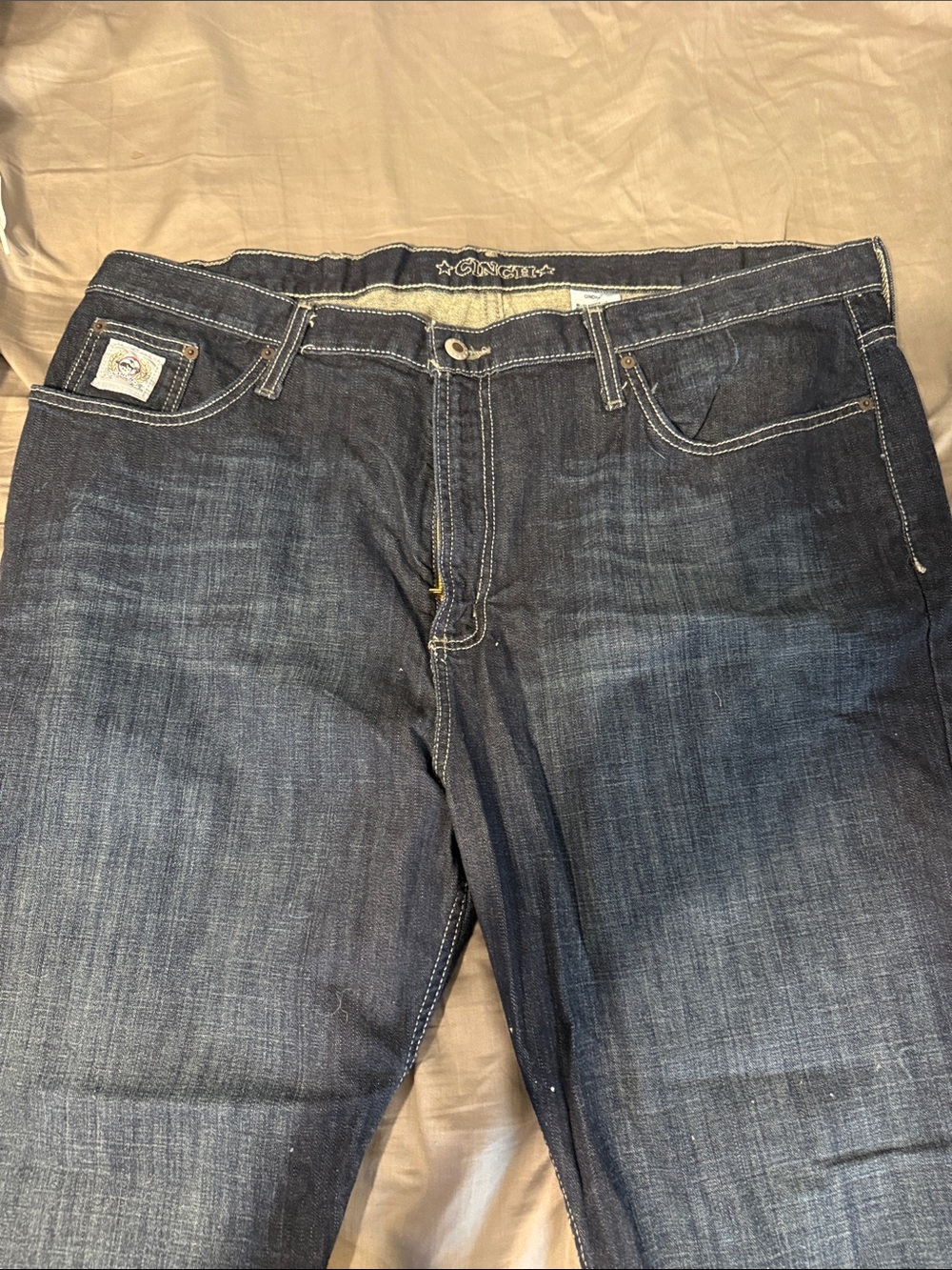 Cinch Men's Dark Blue Straight Leg Jeans 42x32